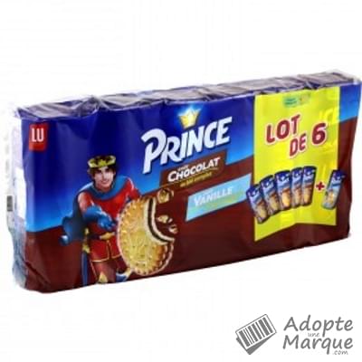 Prince Mix - Biscuits fourrés goût Chocolat (x5) & goût Vanille (x1) Les 6 paquets de 300G