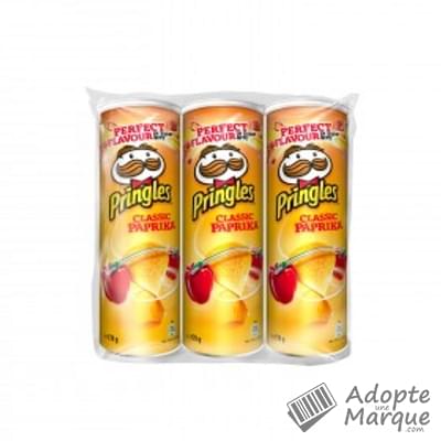Pringles Biscuits apéritif - Goût Paprika Les 3 boîtes de 175G