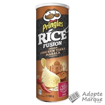 Pringles Rice Fusion - Biscuits apéritif - Goût Indian chicken tikka masala La boîte de 160G
