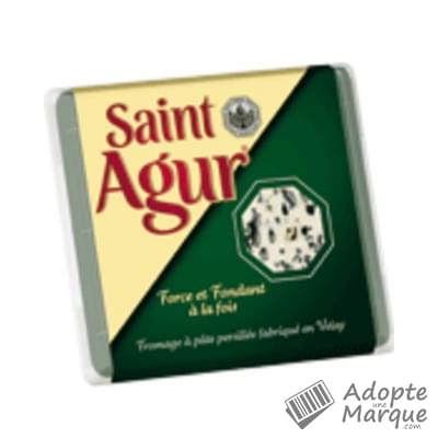 Saint Agur Fromage à pâte persillée 33%MG La barquette de 130G
