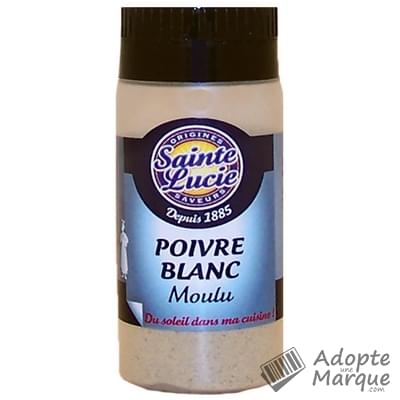 Sainte Lucie Poivre Blanc moulu Le salière de 18G