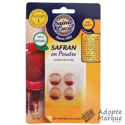 Sainte Lucie Safran poudre "Le paquet de 4 doses de 0,10G - 0,40G"