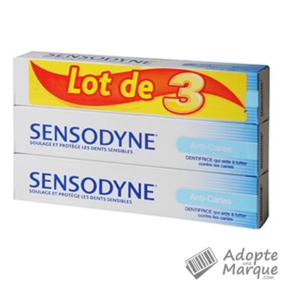 Sensodyne Dentifrice Anti-Caries Les 3 tubes de 75ML