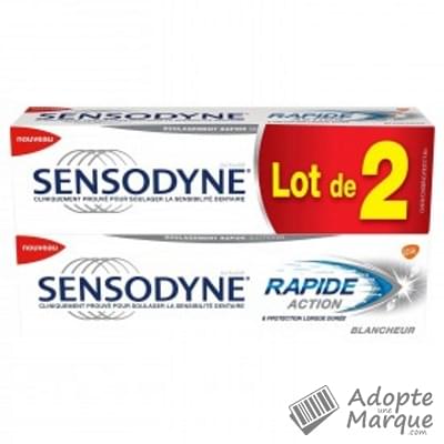 Sensodyne Dentifrice Rapide Action Blancheur Les 2 tubes de 75ML