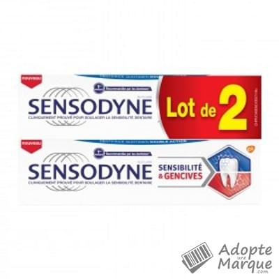Sensodyne Dentifrice Sensibilité & Gencives Les 2 tubes de 75ML