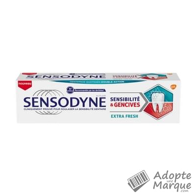 Sensodyne Dentifrice Sensible & Gencives Extra fresh Le tube de 75ML