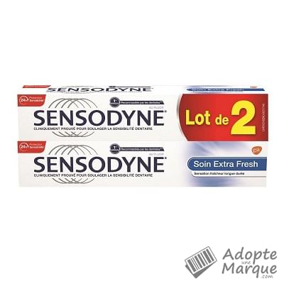 Sensodyne Dentifrice Soin Extra Fresh Les 2 tubes de 75ML