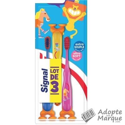 Signal Brosse à dents Kids Extra Souple (2 à 6 ans) Les 3 brosses à dents