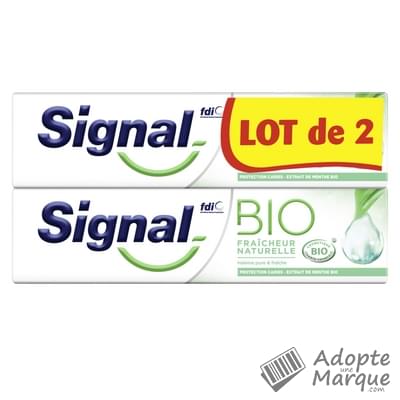 Signal Dentifrice Bio Fraîcheur Naturelle Les 2 tubes de 75ML