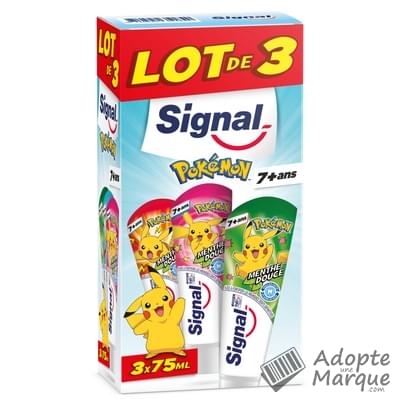 Signal Dentifrice Kids Menthe douce (7 ans et plus) Les 3 tubes de 75ML