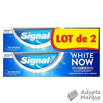 Signal Dentifrice White Now Blancheur Les 2 tubes de 75ML