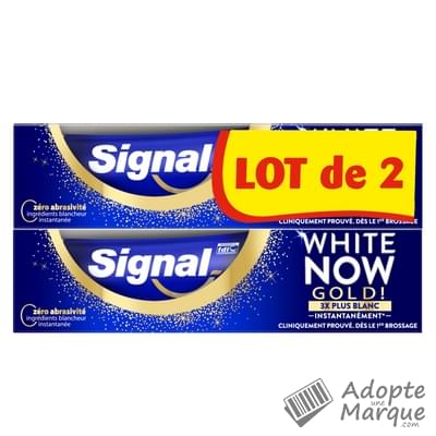 Signal Dentifrice White Now Gold Blancheur Triple Power Les 2 tubes de 75ML