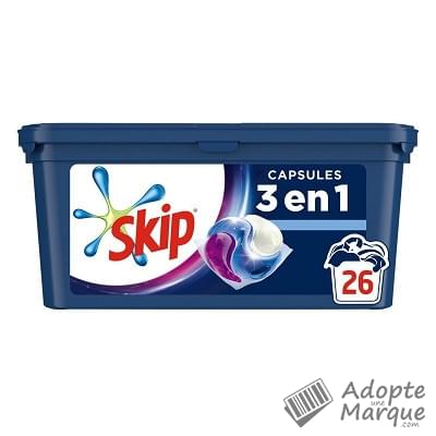 Skip Active Clean - Lessive en Capsules - 3en1 Les 26 capsules
