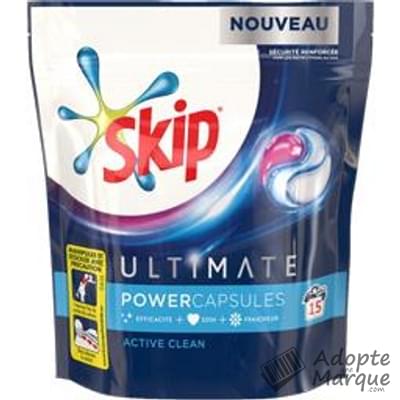 Skip Active Clean - Lessive en Capsules - Powercapsules Les 15 capsules