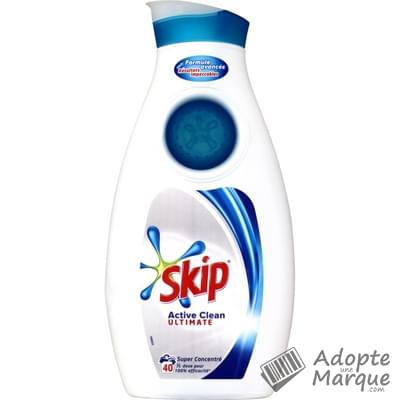 Skip Active Clean - Lessive Liquide Concentrée - Petit & Puissant "Le bidon de 1,4L (40 lavages)"
