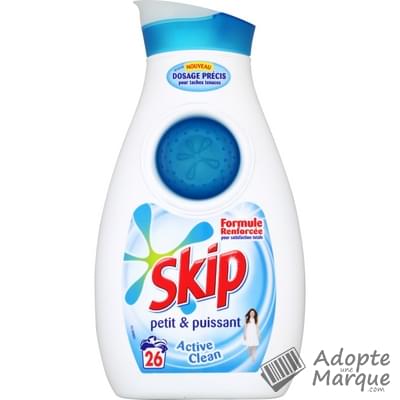 Skip Active Clean - Lessive Liquide Concentrée - Petit & Puissant  Le bidon de 910ML (26 lavages)