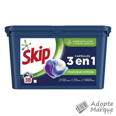Skip Fraicheur intense - Lessive en Capsules - 3en1 Les 38 capsules