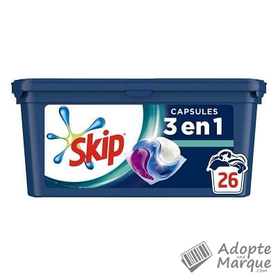 Skip Hygiène - Lessive en Capsules - 3en1 Les 26 capsules