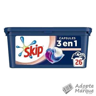 Skip Sensitive - Lessive en Capsules - 3en1  Les 26 capsules