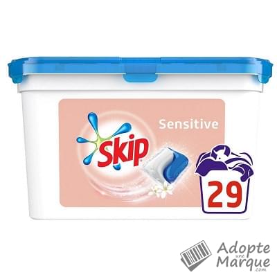 Skip Sensitive - Lessive en Capsules - Double action Les 29 capsules