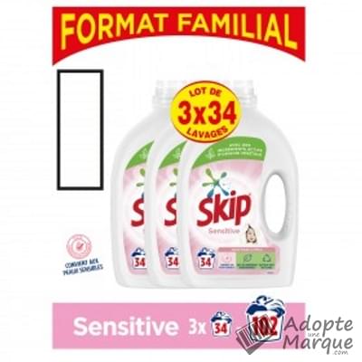 Skip Sensitive - Lessive Liquide "Les 3 bidons de 34 lavages - 3x1,7L"