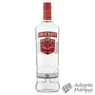 Smirnoff Vodka Red - Triple Distilled - 37,5% vol. La bouteille de 1L
