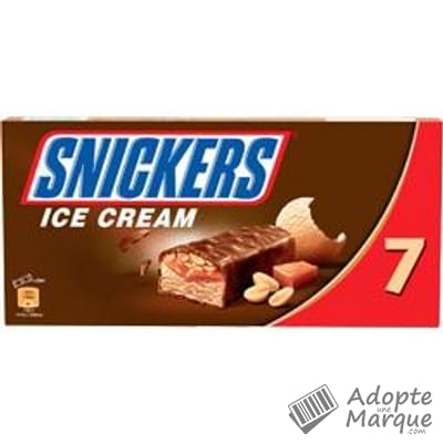 Snickers Barres glacées - Cacahuètes & Caramel avec enrobage Chocolat Les 7 barres - 336G