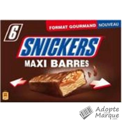 Snickers Barres glacées Maxi - Cacahuètes & Caramel avec enrobage Chocolat Les 6 barres - 396G