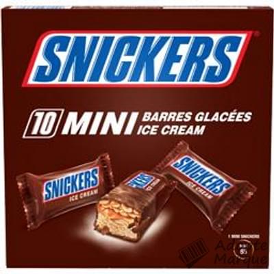 Snickers Barres glacées Mini - Cacahuètes & Caramel avec enrobage Chocolat Les 10 barres - 226G