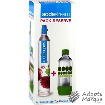 Sodastream Pack Cylindre de CO2 & Bouteille de Gazéification Verte Le pack