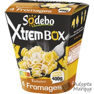 Sodebo Pasta Xtrem Box - Radiatori aux Fromages Italiens La box de 400G