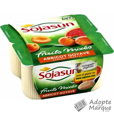 Sojasun Desserts au Soja - Abricot Goyave Les 4 pots de 100G