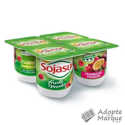 Sojasun Desserts au Soja - Framboise & Passion Les 4 pots de 100G