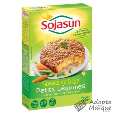Sojasun Steaks de Soja aux Petits Légumes Les 2 steaks de 100G