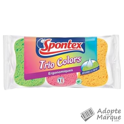 Spontex Eponge Trio colors Le lot de 3 éponges