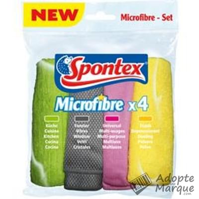 Spontex Lavettes Microfibre Le lot de 4 lavettes
