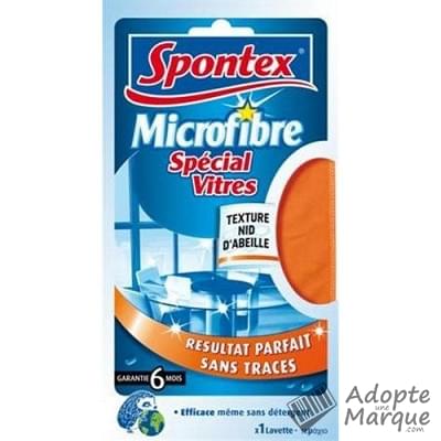 Spontex Lavettes Microfibre Spécial Vitres Le lot de 1 lavette