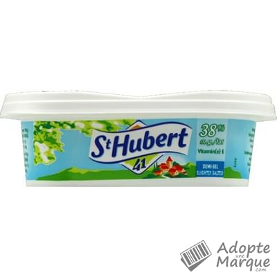 St Hubert St Hubert 41® Margarine à tartiner Demi-Sel - 38% MG La barquette de 250G