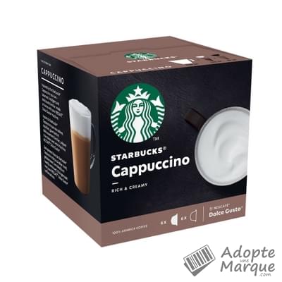 Starbucks Capsules de Café Dolce Gusto® Cappuccino La boîte de 12 capsules (6 cafés)