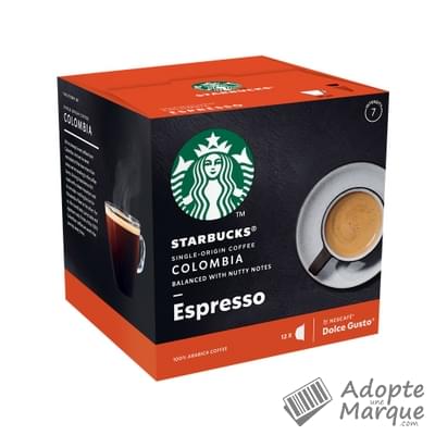 Starbucks Capsules de Café Dolce Gusto® Espresso Colombia La boîte de 12 capsules
