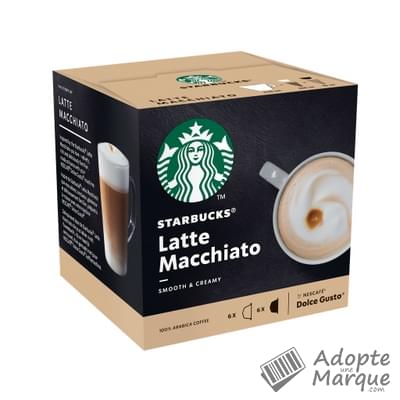 Starbucks Capsules de Café Dolce Gusto® Latte Macchiato La boîte de 12 capsules (6 cafés)
