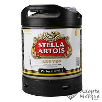 Stella Artois Bière blonde Belge Premium - 5,2% vol. Le fût de 6L