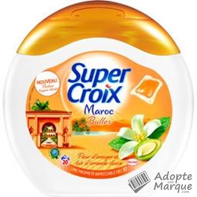 Super Croix Lessive en Doses Bulles Maroc - Fleur d'Oranger et Lait d'Amande douce Les 20 doses