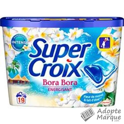 Super Croix Lessive en Doses Duo Caps Bora Bora Energisant - Fleur de Monoï & Lait d'Aloé  Les 19 doses