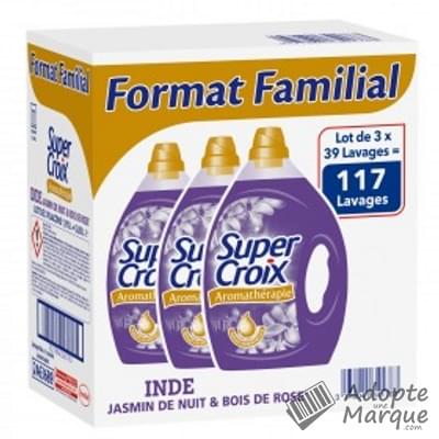 Super Croix Lessive Liquide Aromathérapie Inde - Jasmin de Nuit & Bois de Rose "Les 3 bidons de 5,85L (117 lavages)"