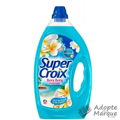 Super Croix Lessive Liquide Bora Bora Energisant - Fleur de Monoï & Lait d'Aloé  Le bidon de 3L (60 lavages)