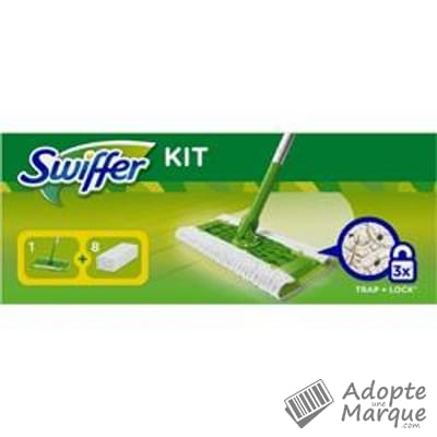 Swiffer Kit de Nettoyage Dry - Balai & 8 Lingettes Le Kit