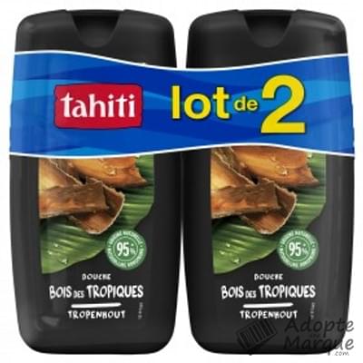 Tahiti Gel Douche Bois des Tropiques Rafraîchissante  Les 2 flacons de 250ML