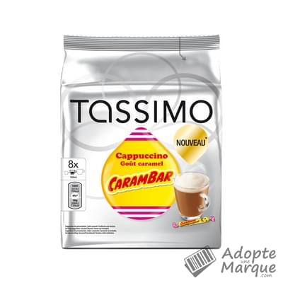 Tassimo Carambar - Dosettes de café moulu T-Discs Cappuccino La boîte de 8 capsules - 332G