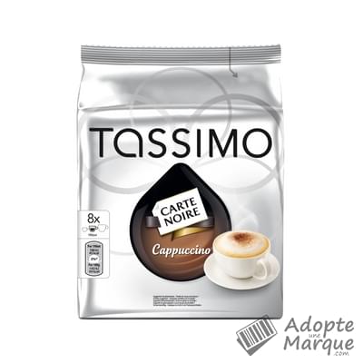 Tassimo Carte Noire - Dosettes de café moulu T-Discs Cappuccino La boîte de 8 capsules - 267G